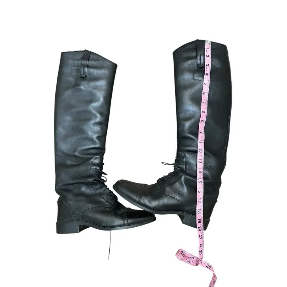 Ariat Black Leather Tall Boots Size 8.5 Equestrian Western Riding
